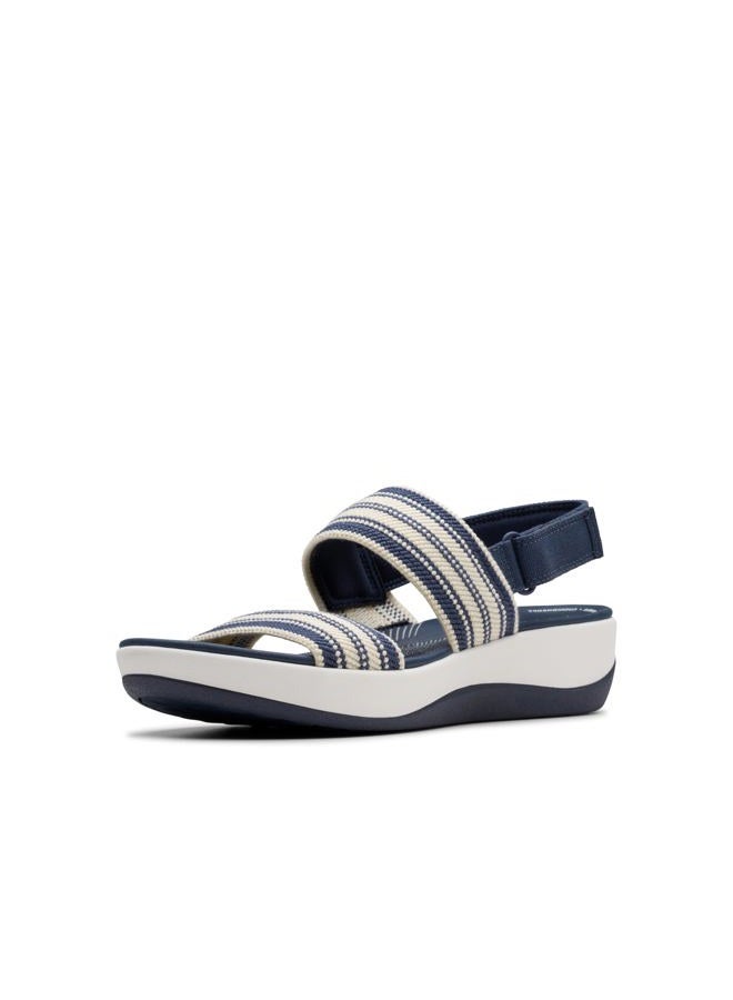 clarks Women's Arla Stroll Flat Sandal, Navy Multi, 12 - Image 1