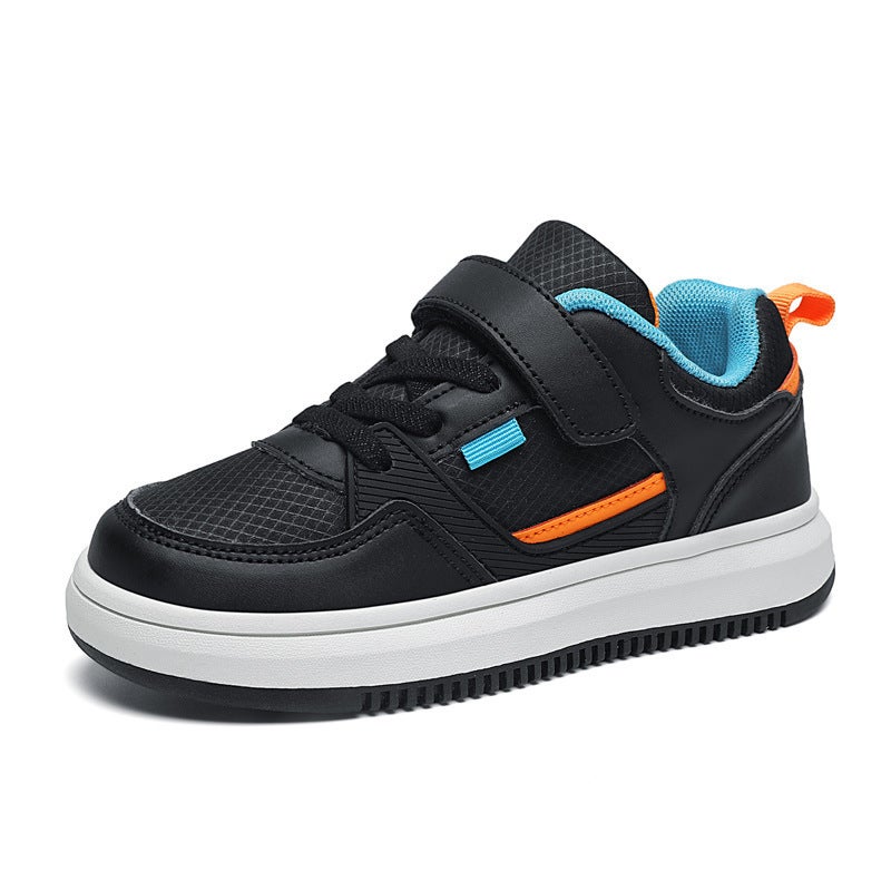 Children'S Shoes Leather Non-Slip Casual White Shoes For Middle And Large Children Students Campus All-Match Board Shoes - Image 1