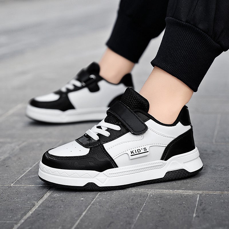 Children'S Shoes Leather Non-Slip Casual White Shoes For Middle And Large Children Students Campus All-Match Board Shoes - Image 5