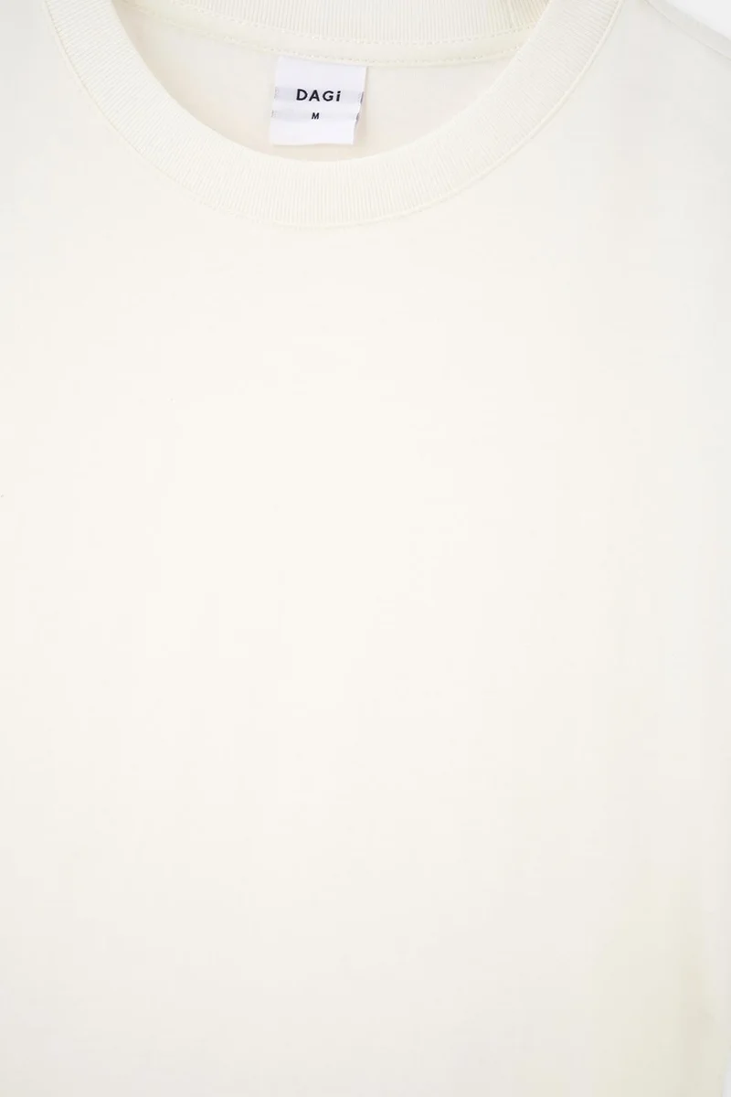 dagi White Crew Neck Short Sleeve Supima T-Shirt
