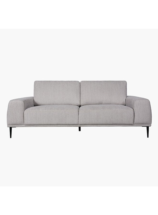 Home Box Baron 3-Seater Fabric Sofa 93 x 82 x 212 cm Grey - Image 3