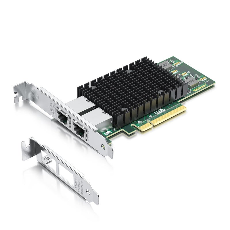 10جتيك بطاقة شبكة 10Gb ثنائية منفذ RJ45 مع وحدة تحكم X540، محول إيثرنت PCIe لخوادم Windows/Linux/ESX، مقارنة بـ Intel X540-T2 - Image 1