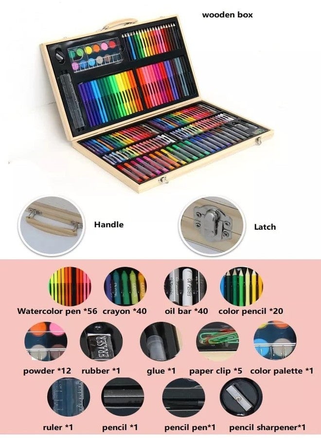 TONY STARK Art Supplies for Deluxe Kids Art Set for Drawing Painting and More with Portable Art Box, Coloring Supplies Art Kits Best Christmas Great Gift for Kids. (Wooden) - Image 2