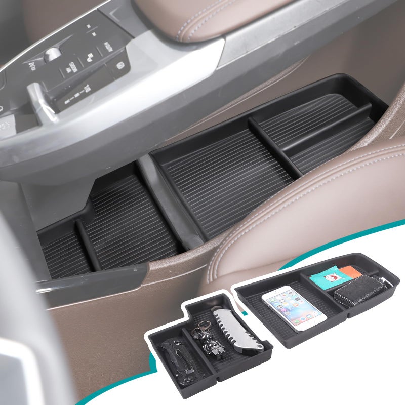 Hudiriy Car Storage Box Compatible with BMW X1 U11 2023 2024 2025 Lower Console Organizer Tray TPE Under Console Storage Box Interior Accessories Style B