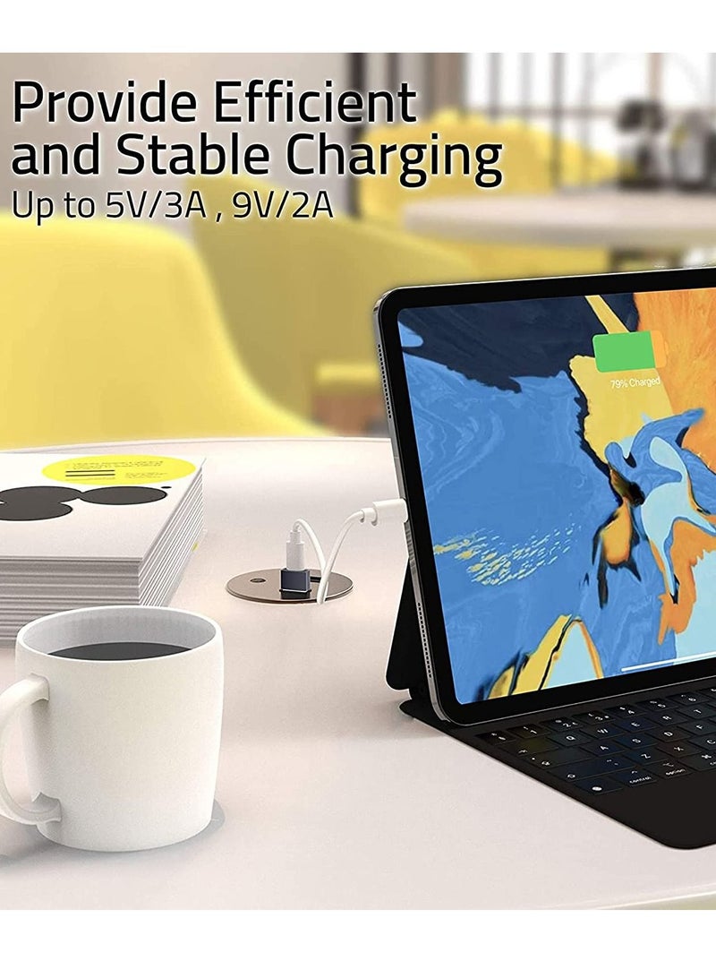 SYOSI USB C Female to USB Male Adapter Pack of 3 Aluminum Shell High Stability Type C Charger Cable Power Converter Compatible for iPhone 14 Plus Pro Watch Series 8 CarPlay - Image 4