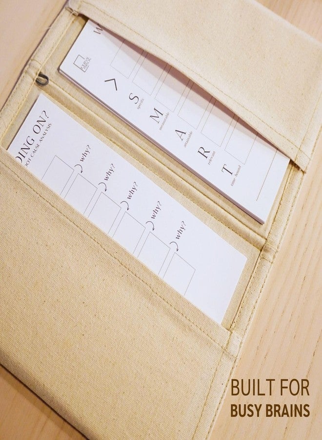 Journal Person Fast Focus Kit | Planners & Decision-Making Frameworks | 4 Tearable Notepads with Fabric Sleeve | Prioritize, Plan & Act Fast | For leaders - Image 3