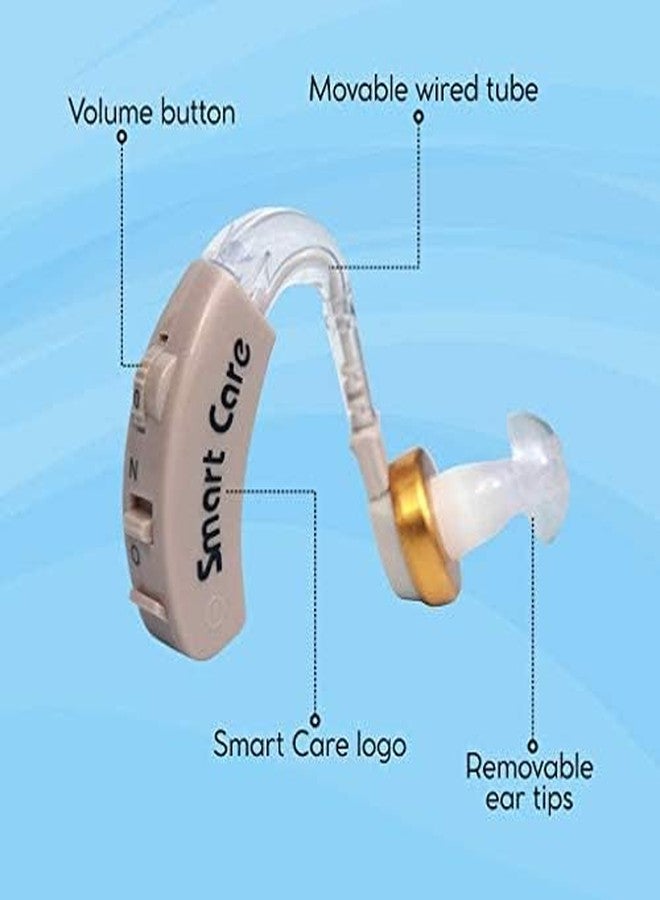 SMARTCARE SC-115N Behind-The-Ear Hearing Aid Amplifier | Sound Enhancement for Seniors | Includes 6 Batteries | Beige - Image 2
