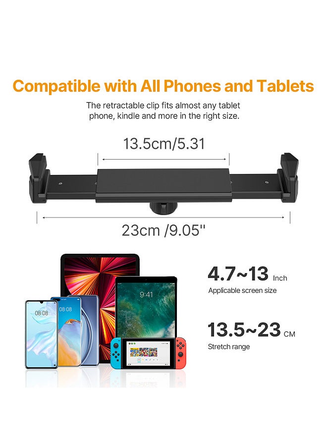 VIJIM - Universal Desktop Stand for Mobile Phone/ Tablet Flexible C-Clamp Desk Mount Stand with Adjustable Tablet/Phone Holder Aluminum Alloy 1kg Load Capacity - Image 1