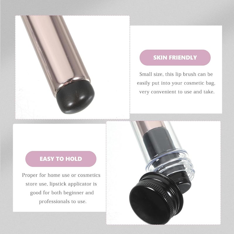 2 Pcs Silicone Lip Makeup Brush and Concealer Brush with Dustproof Case, Soft round Head Lip Gloss Applicators for Precise Lipstick and Eye Makeup Application - Image 4