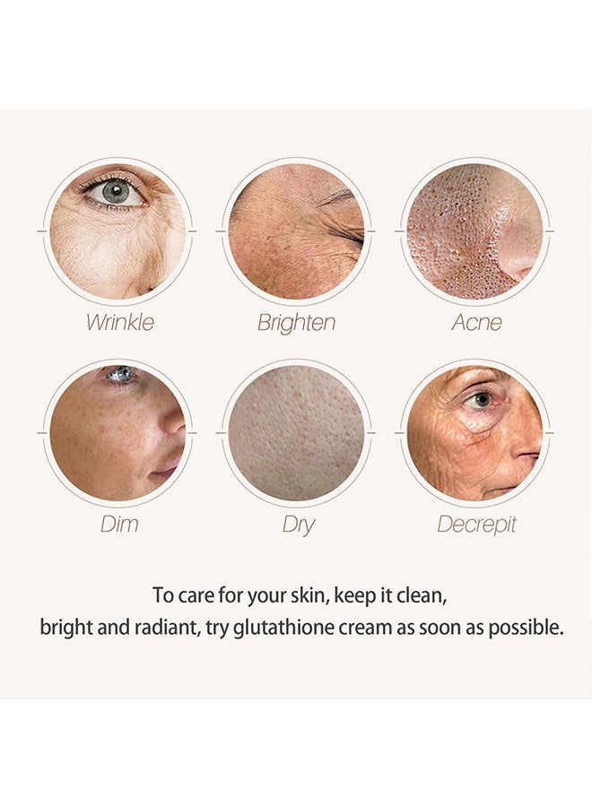 Lanthome Glutathione White Cream, Facial Dark Spots Remover，Prevent Aging Moisturizing Skin Brightener Cream，Reduces Fine Lines & Wrinkles，Spot Removing and Wrinkle Removing Face Cream 50g - Image 3