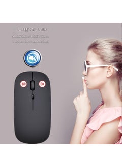 Qasul Portable Silent Lighted Wireless Rechargeable Bluetooth Tablet Computer TV Compatible Mouse  - Image 4