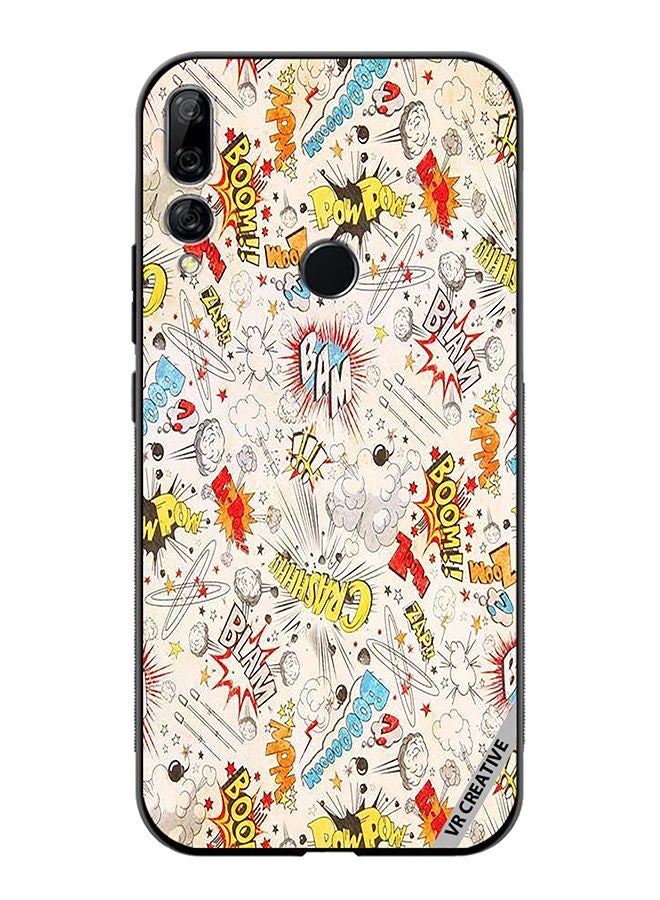 VR CREATIVE Protective Case Cover For Huawei Y9 Prime 2019 Comic Book Sticker Design Multicolour - Image 1