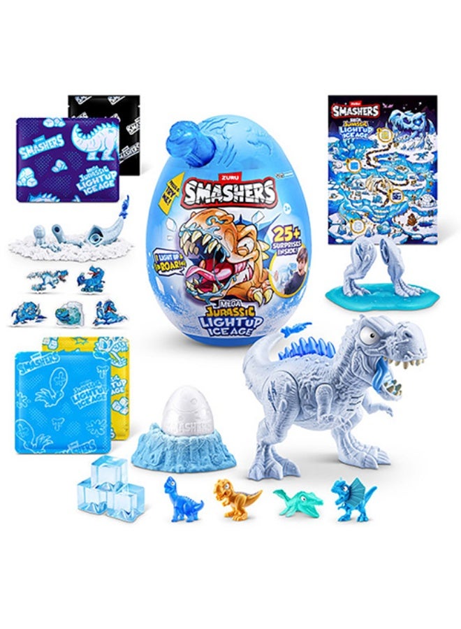 سماشرز بيضة مفاجآت ZURU Smashers Dino Ice Age Mega Jurassic المضيئة - أكثر من 25 مفاجأة، تبني سبينوصور - Image 2