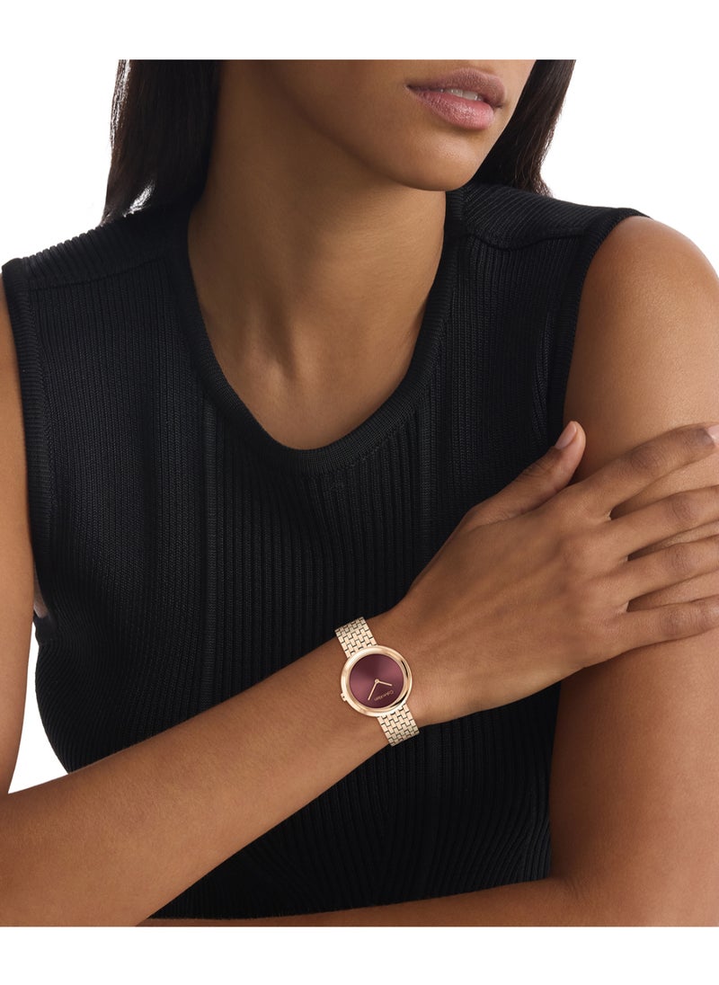 CALVIN KLEIN CALVIN KLEIN ROUND ANALOG WOMEN'S MAUVE CASE WATCH - 25100067  - Image 3