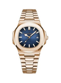 Gold bracelet with blue dial