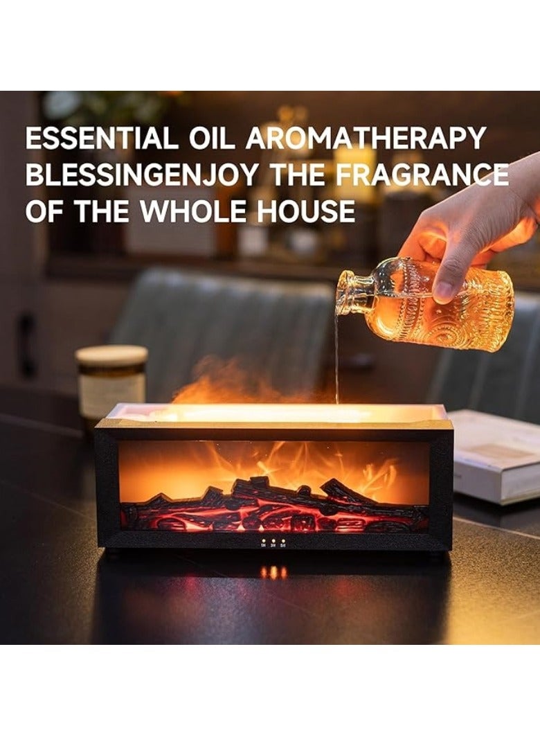 إم مياويان فواحة مرطب هواء بتصميم مدفأة لهب ديكوري، جهاز أروماثيرابي بالموجات فوق الصوتية مع 7 ألوان ضوء، تايمر وزيوت عطرية للمنزل، غرفة النوم، المكتب واليوغا - Image 5