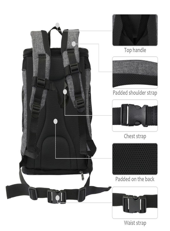 Kritter Planet Pet Carrier Backpack for Cats Dogs, Breathable Pet Backpack with 4 Mesh Window, Portable Pet Carrier for Camping - Image 4