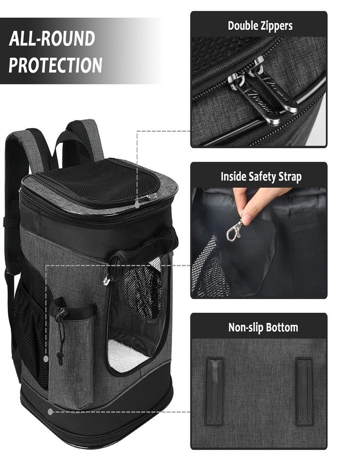 Kritter Planet Pet Carrier Backpack for Cats Dogs, Breathable Pet Backpack with 4 Mesh Window, Portable Pet Carrier for Camping - Image 3
