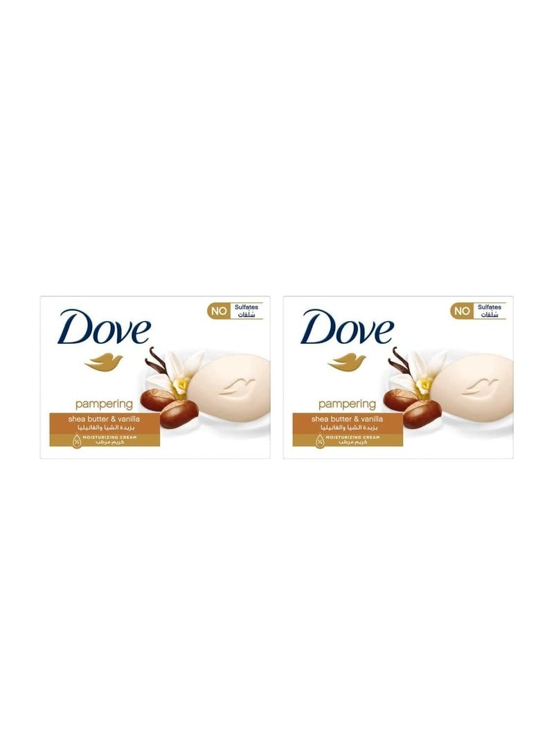 Dove Purely Pampering Beauty Cream Bar Shea Butter, 125g (Pack of 2)