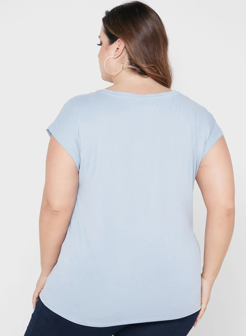 Only Carmakoma Scoop Neck Top