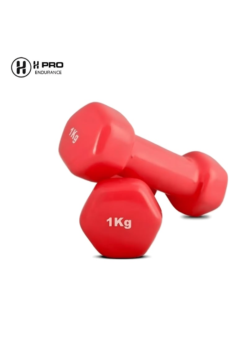 أتش برو أوزان الدمبل H PRO| أوزان مطلية بالفينيل للبالغين من الجنسين لممارسة الرياضة واللياقة البدنية - Image 2