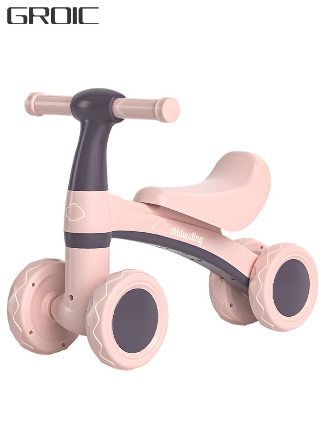 GROIC Baby Balance Bike, No Pedal Toddler Balance Bike, Children Walker Baby Walker Riding Infant Car with 4 Silence Wheels, Baby First Riding on Toys for 1 Years Old Boys Girls - Image 1
