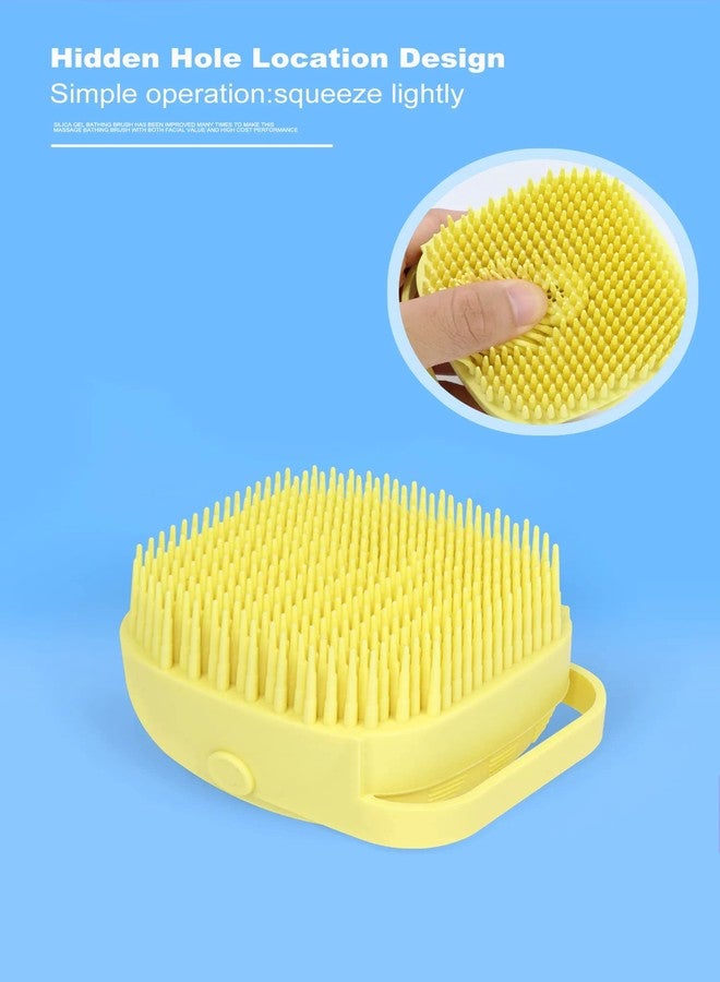 HUDACRUSH 2Pcs Body Scrubber with Soap Dispenser Bath Brush, Body brush for Bathing, Soft Body Exfoliator, Bath Silicon Body Loofah for Babies, Kids, Women, Men and silicone loofah for bathing - Image 4