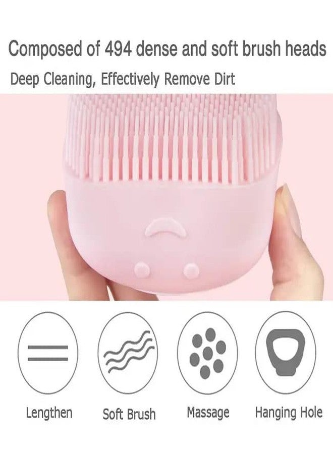 HUDACRUSH 2Pcs Body Scrubber with Soap Dispenser Bath Brush, Body brush for Bathing, Soft Body Exfoliator, Bath Silicon Body Loofah for Babies, Kids, Women, Men and silicone loofah for bathing - Image 2