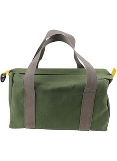 PROMASS promass Canvas Tool Bag, 14 Inch Wide Mouth Heavy Duty Tool Storage Bag with Large Capacity, Tool Tote Bag for Electricians, Power Tool Organizer Pouch, Tool Bags for Men (Green)  - Image 1