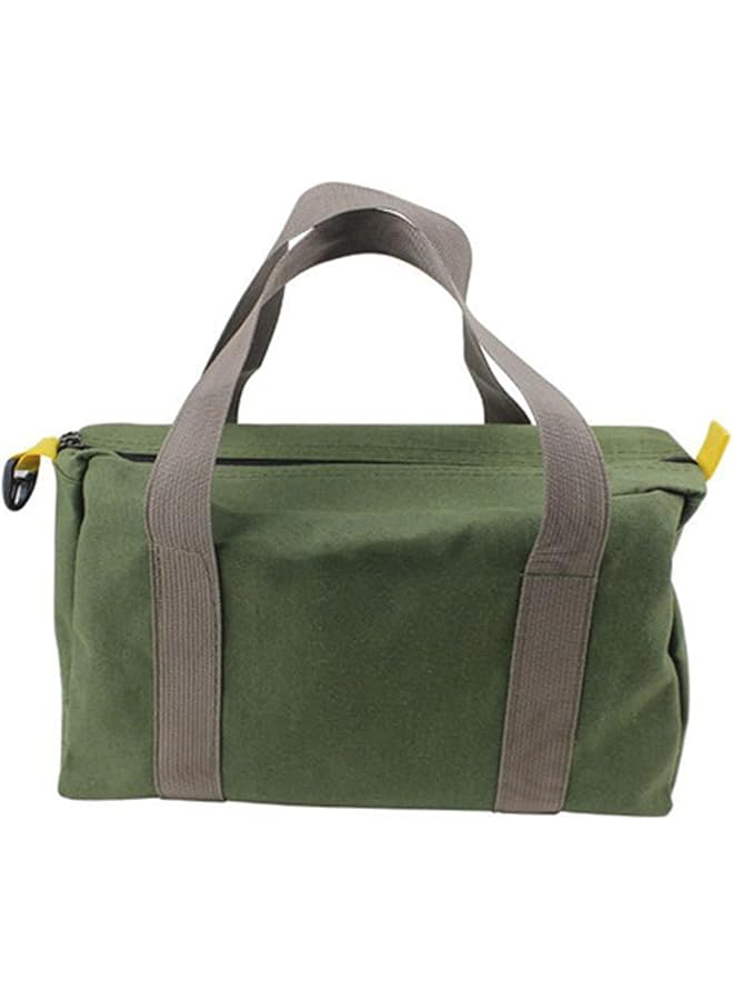 PROMASS promass Canvas Tool Bag, 14 Inch Wide Mouth Heavy Duty Tool Storage Bag with Large Capacity, Tool Tote Bag for Electricians, Power Tool Organizer Pouch, Tool Bags for Men (Green)  - Image 1