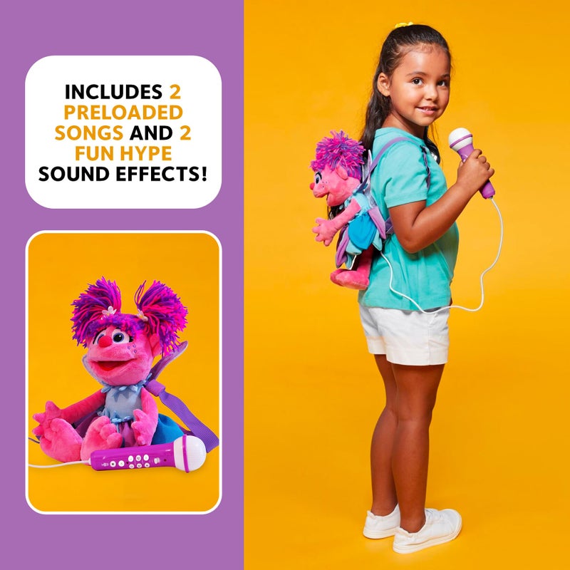 Singing Machine Karaoke Plush Sesame Street Toys (Abby Caddaby Plush Toy) - Adjustable Carrying Straps - Sing-Along Built-in Real Working Microphone & Speaker with Record & Playback Function - Image 4