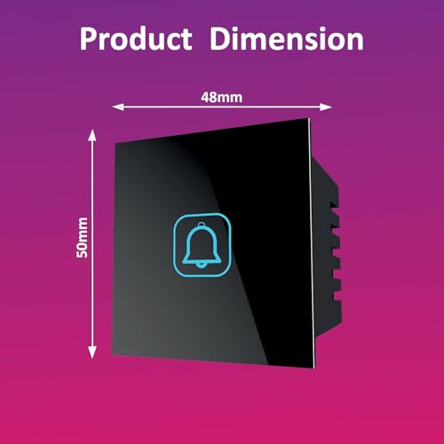 Home Mate HomeMate NON Smart Touch Switch Bell - Black| Elegant Design | Easy Installation… - Image 3