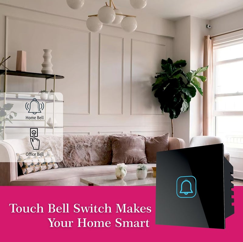 Home Mate HomeMate NON Smart Touch Switch Bell - Black| Elegant Design | Easy Installation… - Image 4