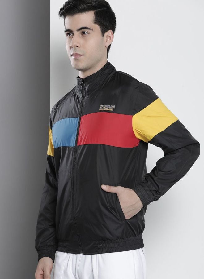 The Indian Garage Co Men Regular Fit Printed Round Neck Long Sleeves Windcheater - Image 3