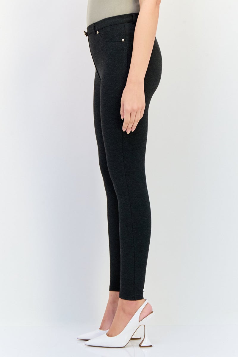 ONLY Women Heather Leggings, Charcoal - Image 2