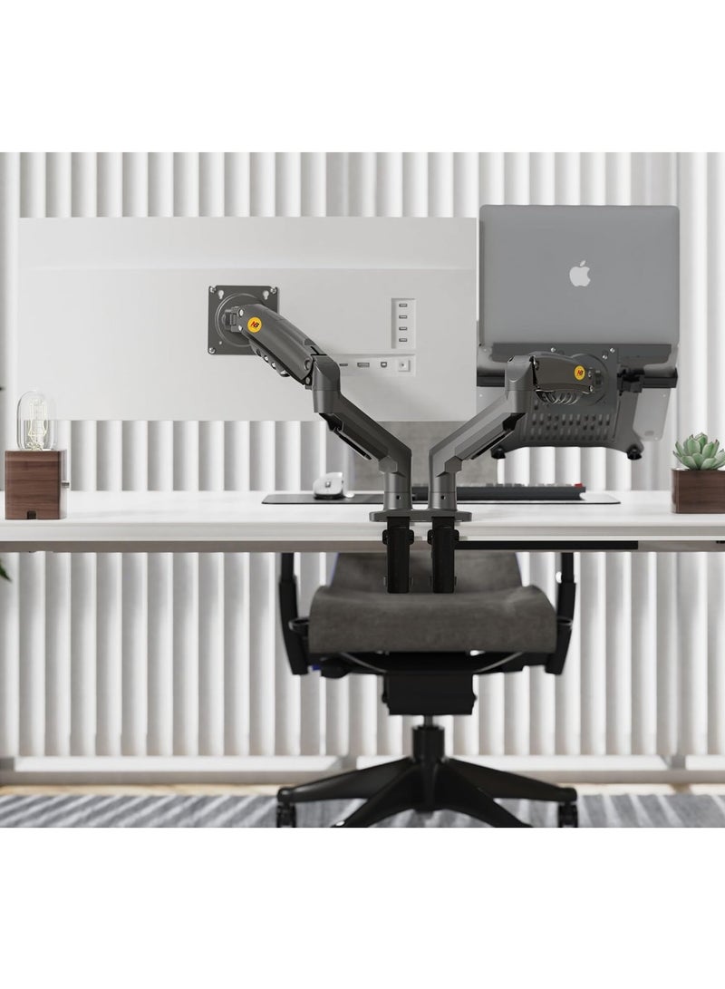 NB North Bayou F160 Monitor Stand + 2 Nb FP Dual Arm 17-27 Inch Laptop Stand - Image 3