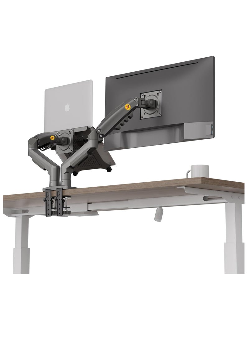 NB North Bayou F160 Monitor Stand + 2 Nb FP Dual Arm 17-27 Inch Laptop Stand - Image 4