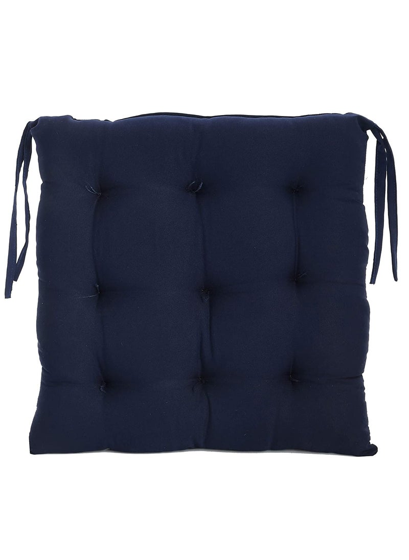 AARON INC AARON INC Microfiber Chair Cushion Seat Pad with Ties Use for Home Chair Bookstore Library Cafe Car Office Blue Set of 1 CTK9F4TCP56903  - Image 1