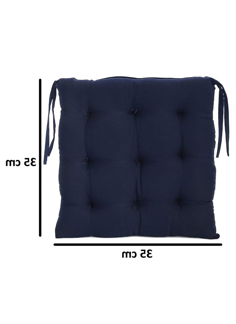 AARON INC AARON INC Microfiber Chair Cushion Seat Pad with Ties Use for Home Chair Bookstore Library Cafe Car Office Blue Set of 1 CTK9F4TCP56903  - Image 3