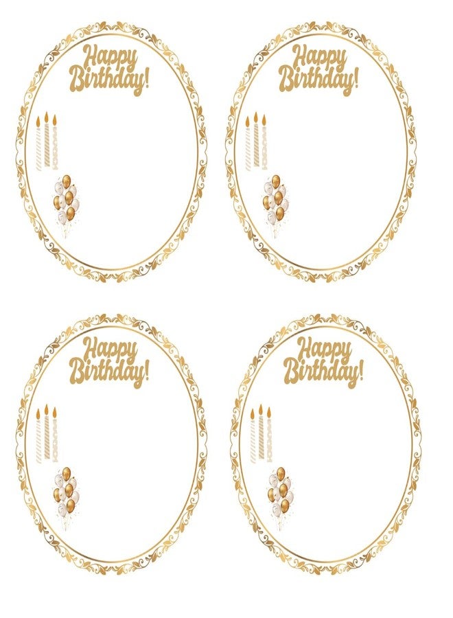 ThinkCrafts Happy 48 Birthday Round Label Stickers, Gold, High-Gloss Finish, 2 Inch Diameter, 48 Pre-Cut Gifting Labels - Image 1