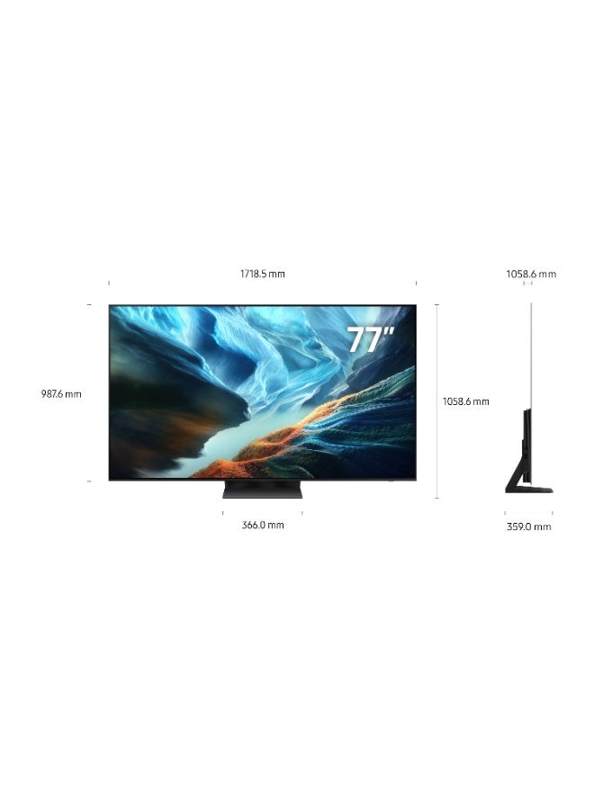 Samsung 77 Inch OLED S90H 4K Samsung Vision AI Smart TV, 4K AI Upscaling, 165Hz, Operating System Tizen, Model Year 2026, Glare Free, G-Sync, HDR 10+, Motion Xcelerator 165Hz, Dolby Atmos, Glare Free with Real Black & Real Color, Gaming Pack, LaserSlim, 2 Years Warranty, QA77S90HAUXSA Graphite black - Image 3