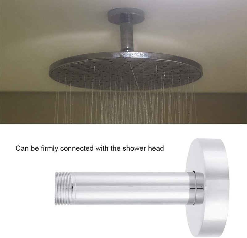 ملحقات دش للحمام من نوع Eujgoov Top Shower Arm، مصنوعة من فولاذ مقاوم للصدأ بقطر G1/2 بوصة، مناسبة للحمامات والمراحيض - Image 3