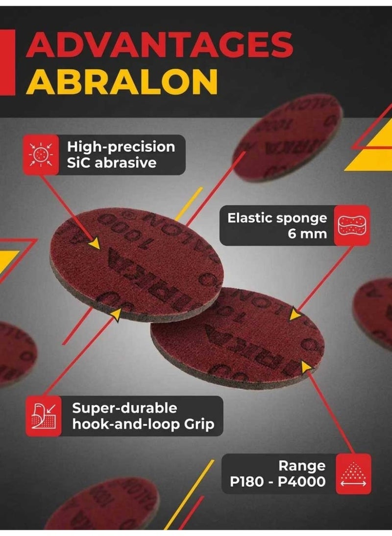 Mirka 3 Inch 77mm Foam Sanding Discs Sponge Headlight Auto Polish 20 Pcs - Image 5