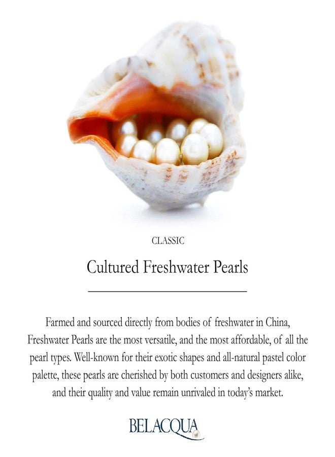 Belacqua AAA Quality Freshwater Cultured Pearl Pendant Necklace for Women| 925 Sterling Silver | Gift Box Included - Image 5