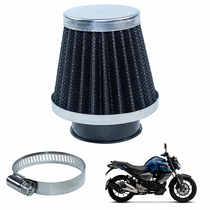 Asryd Motorcycle Air Filter Pods, Motorcycle Air Filter 42mm Round Tapered Clamp-on Pod Intake Filter Cleaner For Yamaha FZ V3 (Pack of 1) - Image 5