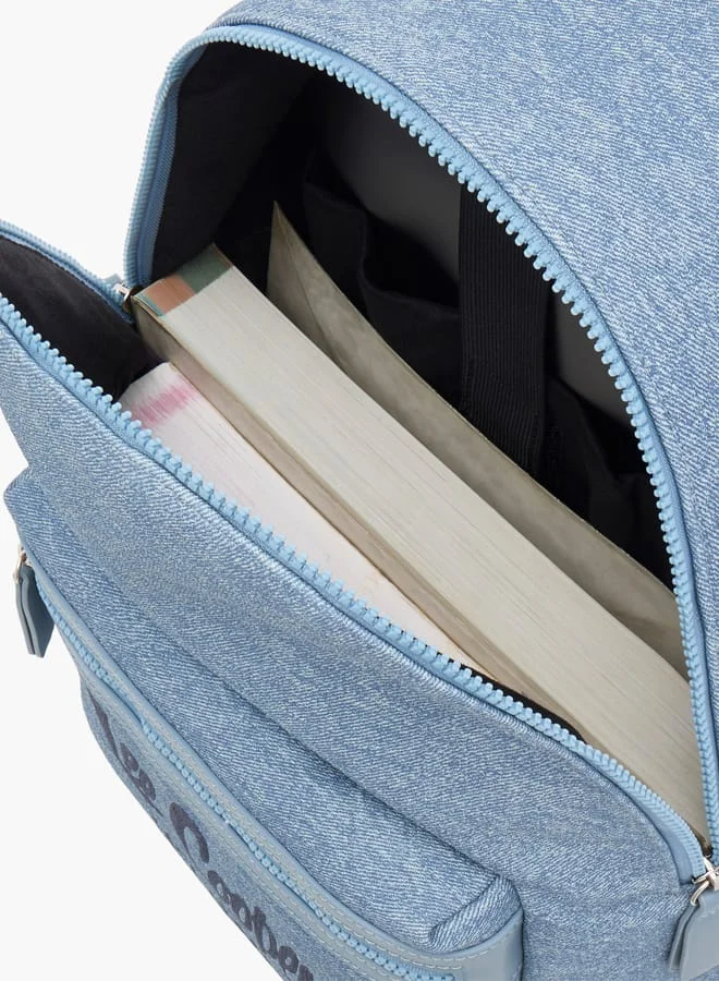 لي كوبر Women Solid Backpack with Adjustable Straps and Zip Closure