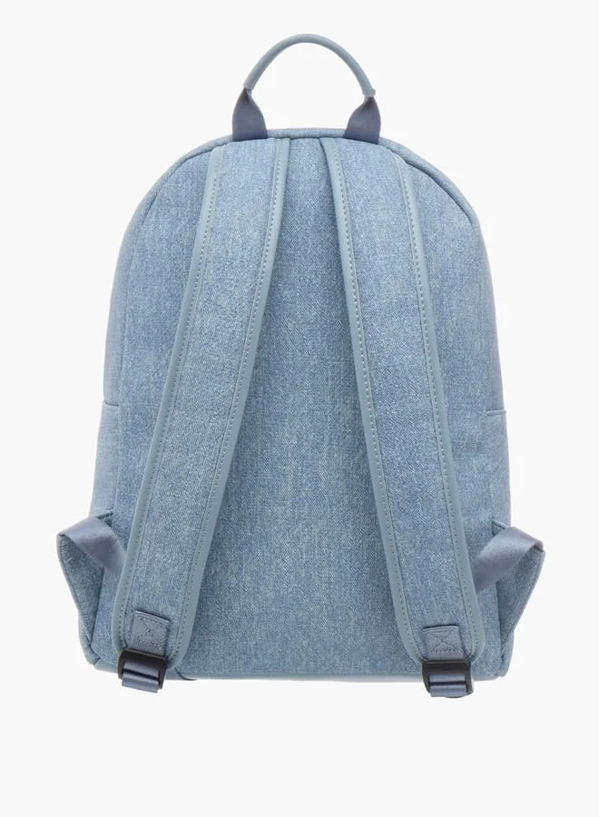 لي كوبر Women Solid Backpack with Adjustable Straps and Zip Closure