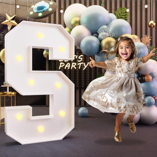 imprsv Marquee Light Up Letters 3FT Marquee Letters for Birthday Baby Shower Wedding Decorations Light Up Letters for Engagement Party Decor Large Marquee Letters for Party Decorations Letter S - Image 1