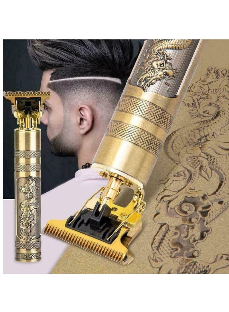 ELTRAZONE Trimmer for Men Hair Zero Gapped Clipper Professional Cordless Haircut Electric USB Charging Beard Trimmer for Men Wireless Rechargeable Personal Hair Men Grooming Beard Liner, Gold - Image 2