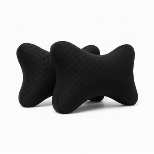 AUTOUNIKO Ultimate Car Neck Rest Pillow | Superior Neck Support Cushion | Relieves Neck Pain | Hi-Per Foam Head Rest Pillow for Comfortable Car Rides | with Washable Velvet Cover memory foam (Pack of 2) - Image 1